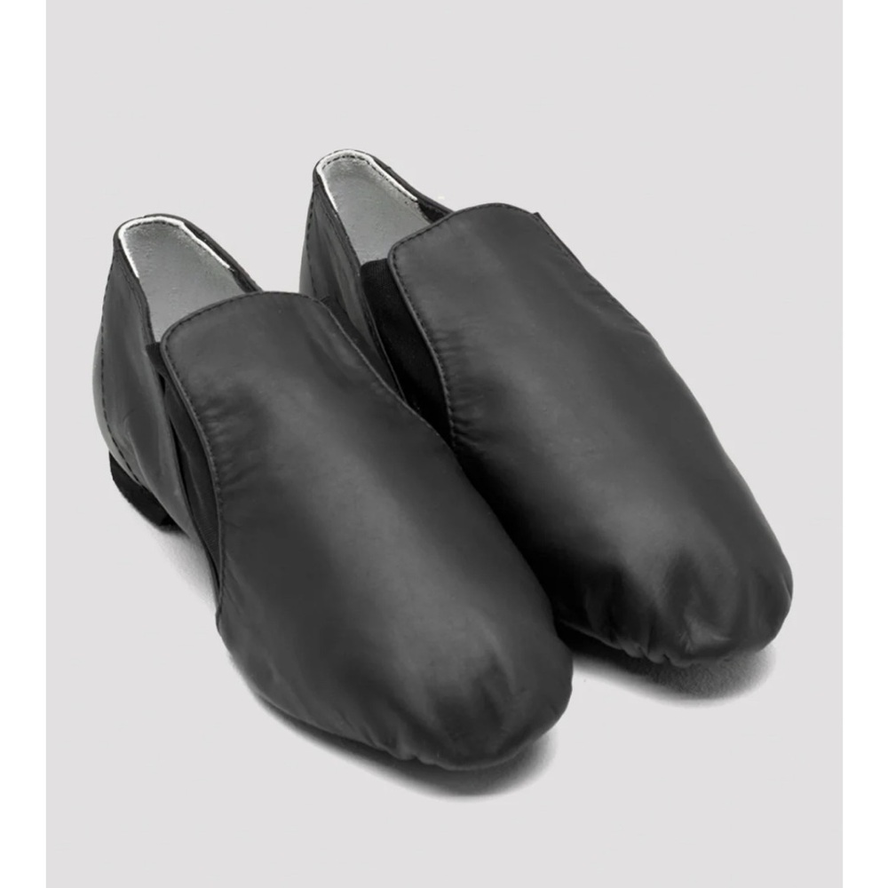 Bloch Ladies Leather Elasta Jazz Booties, Black, Size 8